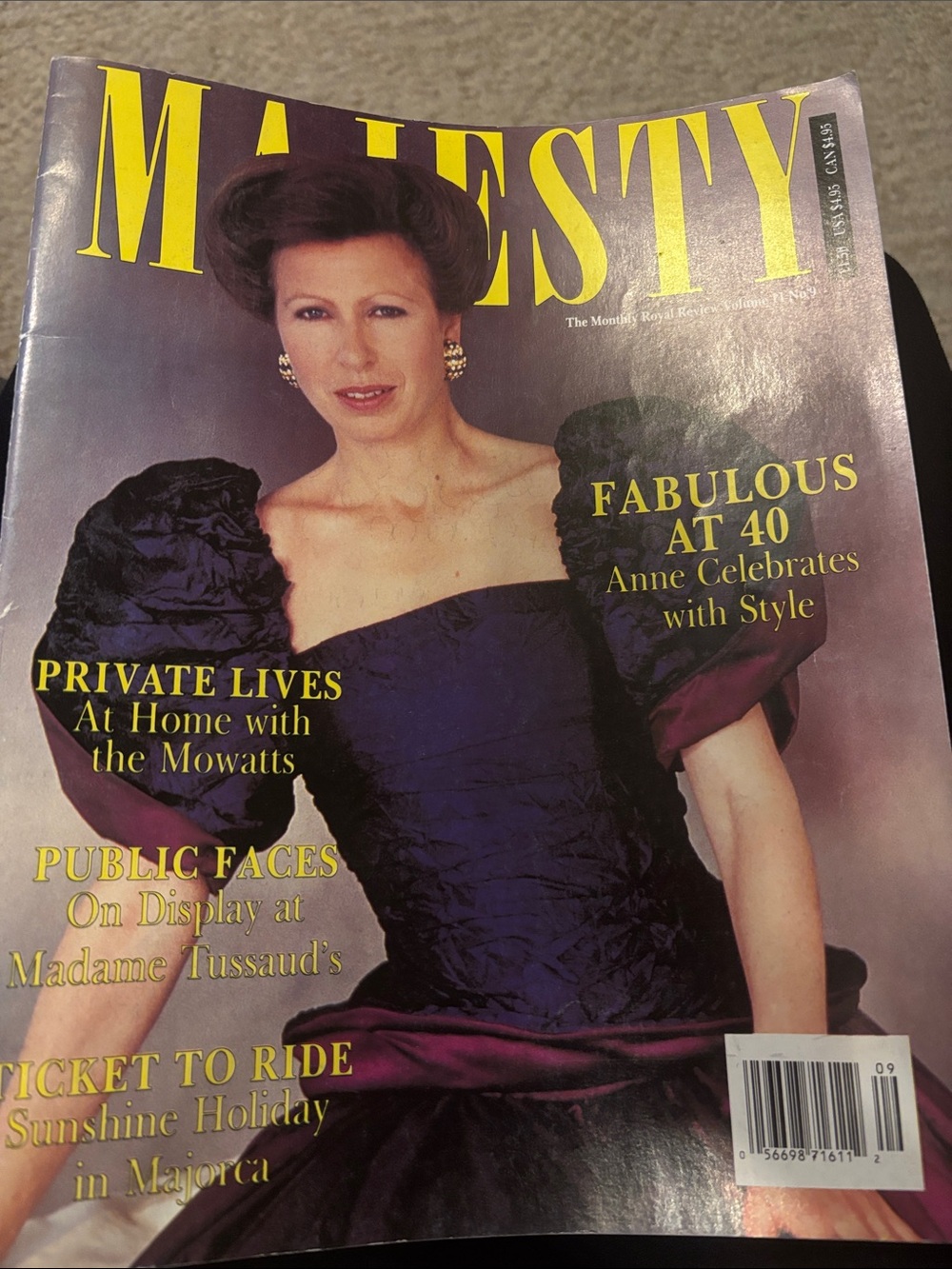 Majesty Magazine Cover Featuring Anne @ 40  in Purple and Black Gown
